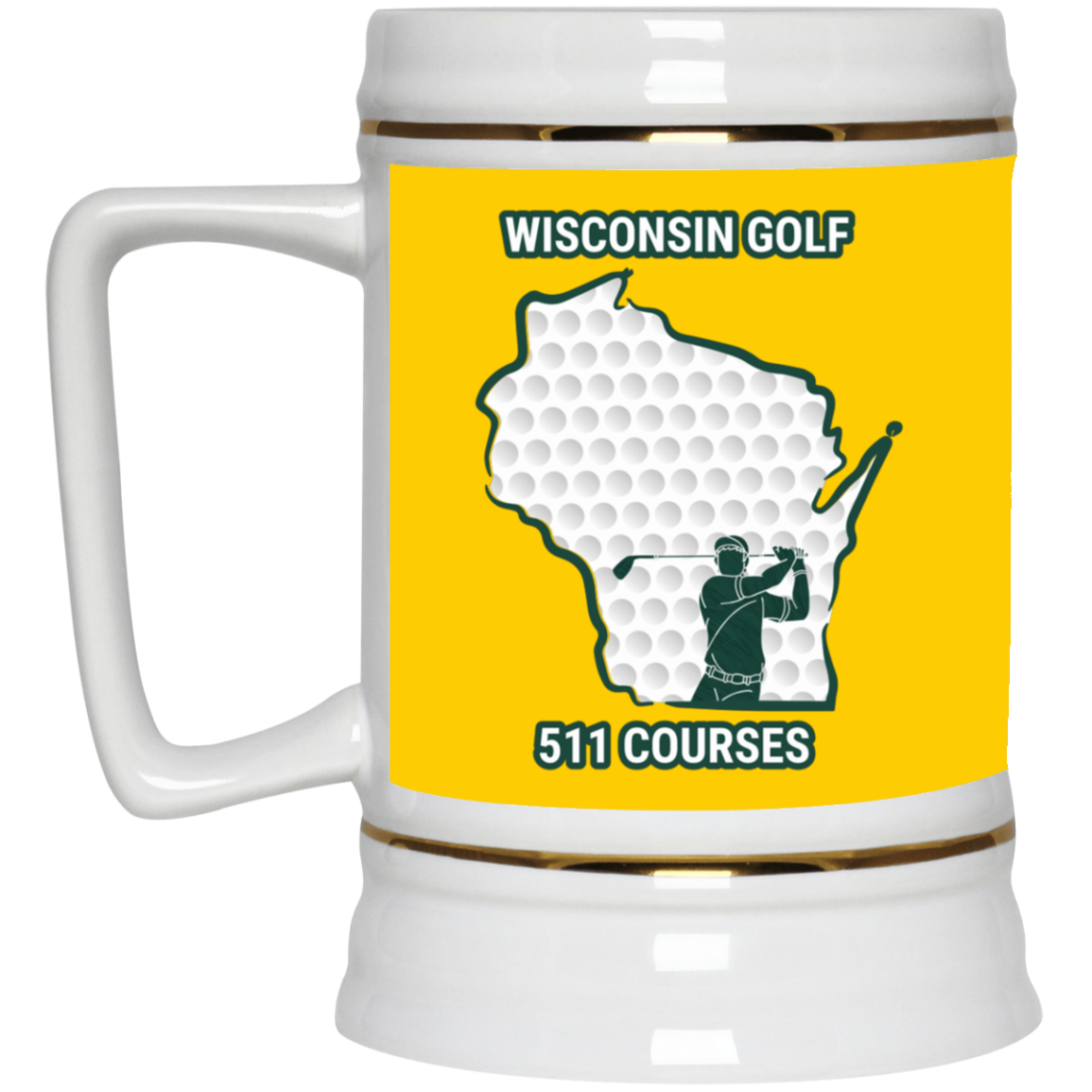 Wisconsin Beer Stein - Manns Golf Cave