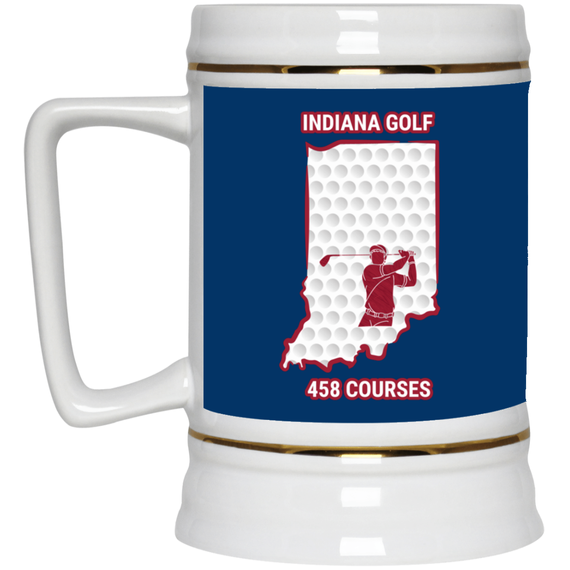 Indiana Beer Stein - Manns Golf Cave