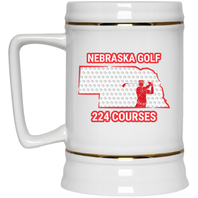 Nebraska Beer Stein - Manns Golf Cave