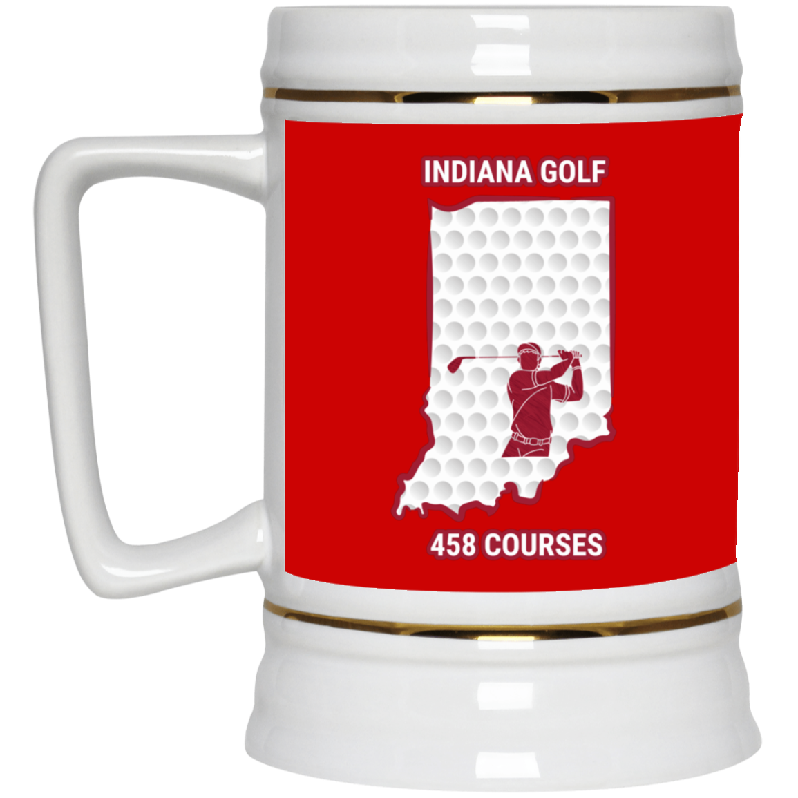 Indiana Beer Stein - Manns Golf Cave