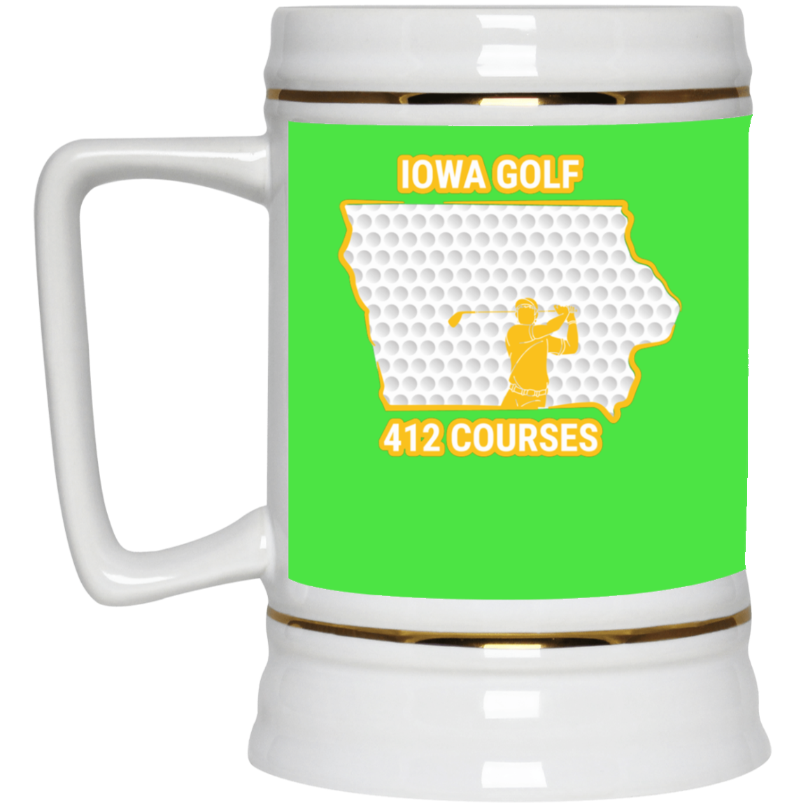 Iowa Beer Stein - Manns Golf Cave