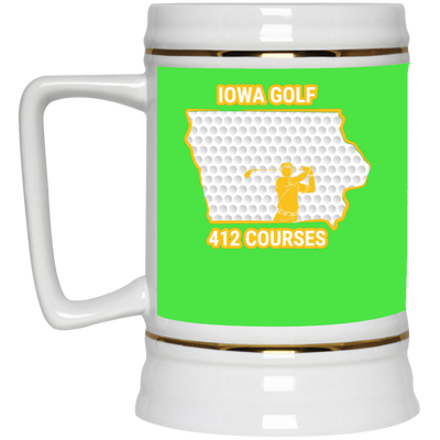 Iowa Beer Stein - Manns Golf Cave