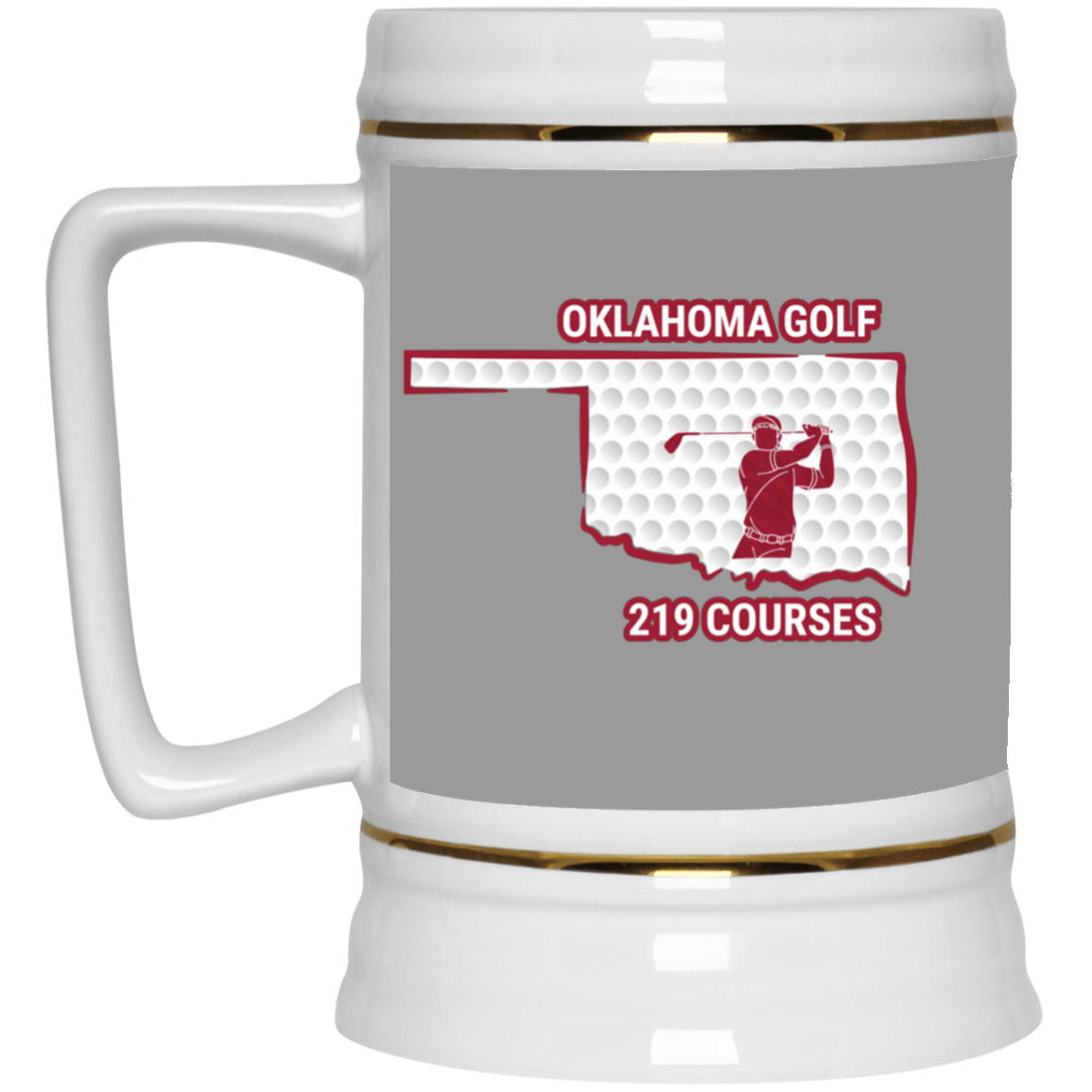 Oklahoma Beer Stein - Manns Golf Cave