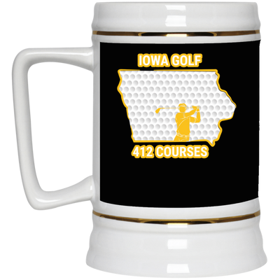 Iowa Beer Stein - Manns Golf Cave