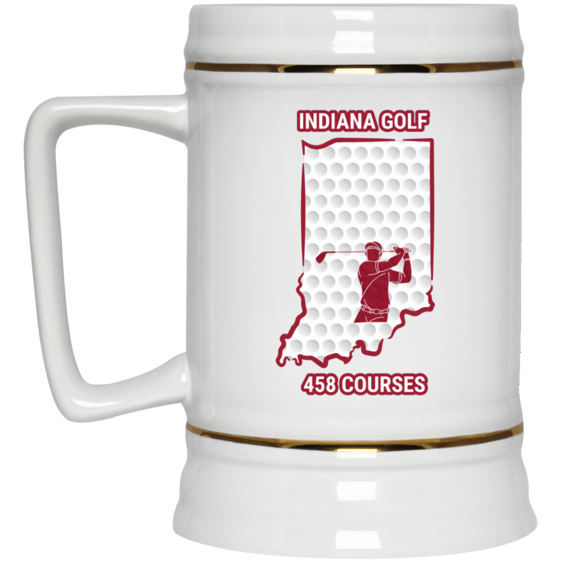 Indiana Beer Stein - Manns Golf Cave