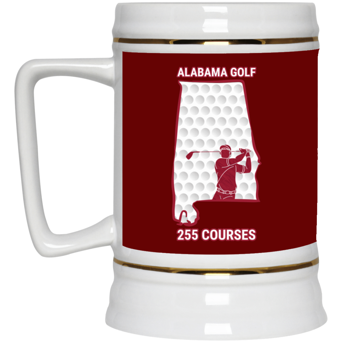 Alabama Beer Stein - Manns Golf Cave