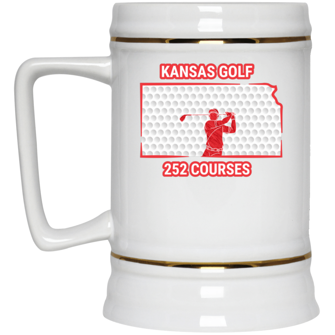 Kansas Beer Stein - Manns Golf Cave