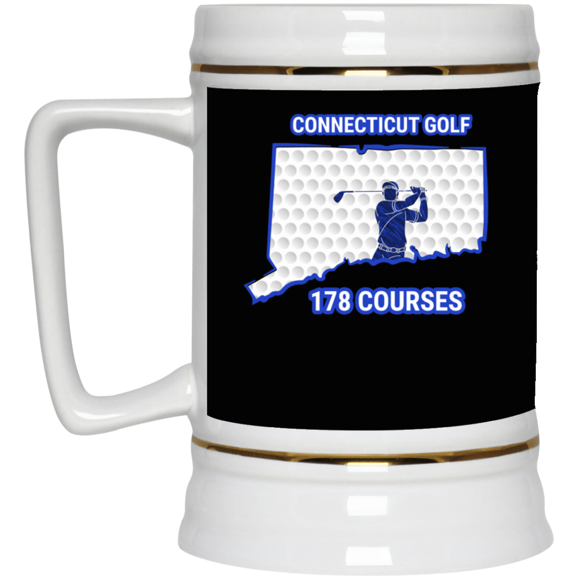 Connecticut Beer Stein - Manns Golf Cave