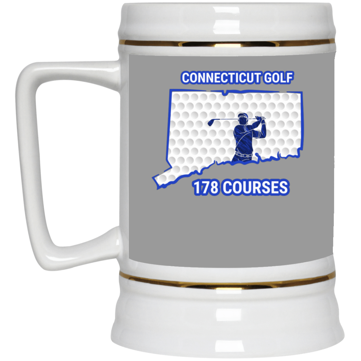 Connecticut Beer Stein - Manns Golf Cave