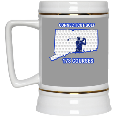 Connecticut Beer Stein - Manns Golf Cave