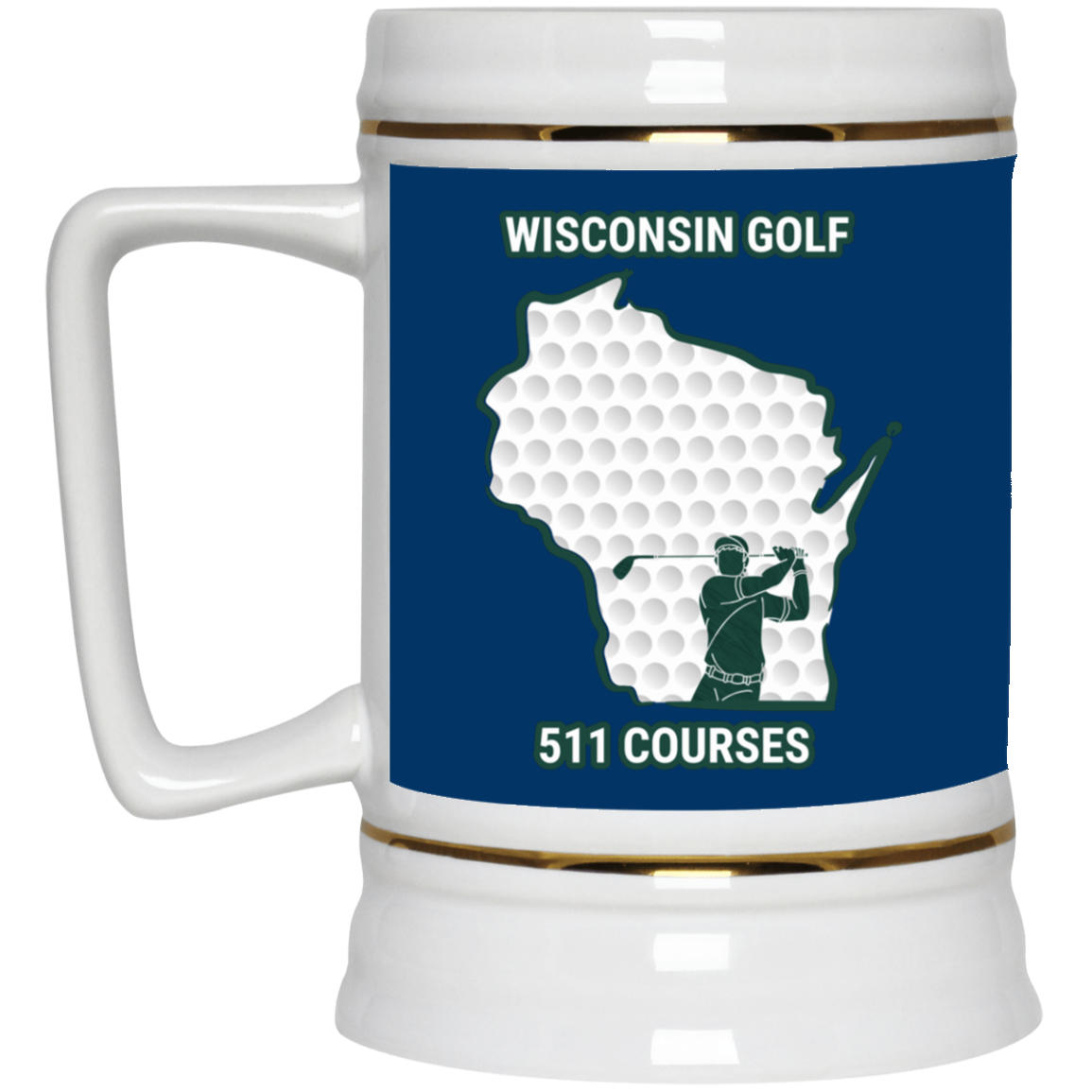 Wisconsin Beer Stein - Manns Golf Cave