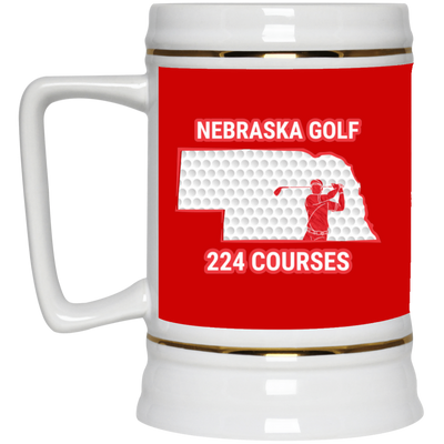 Nebraska Beer Stein - Manns Golf Cave