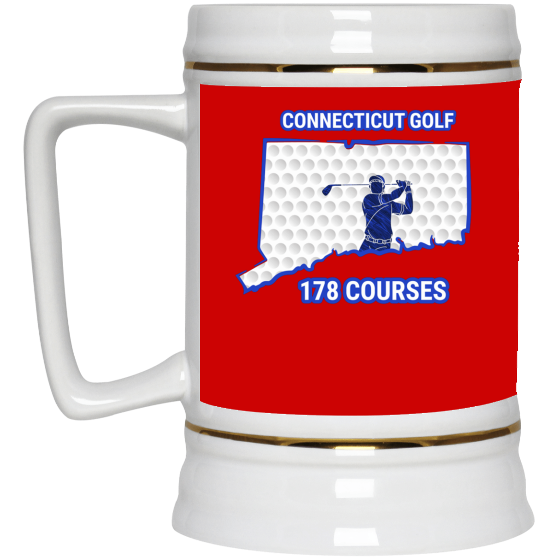 Connecticut Beer Stein - Manns Golf Cave