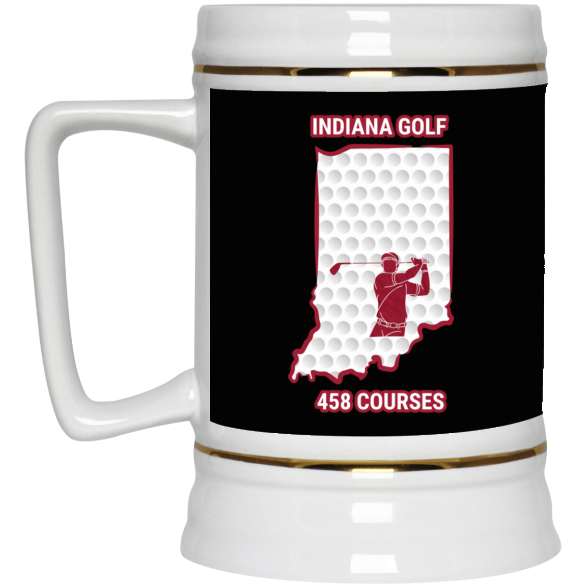 Indiana Beer Stein - Manns Golf Cave