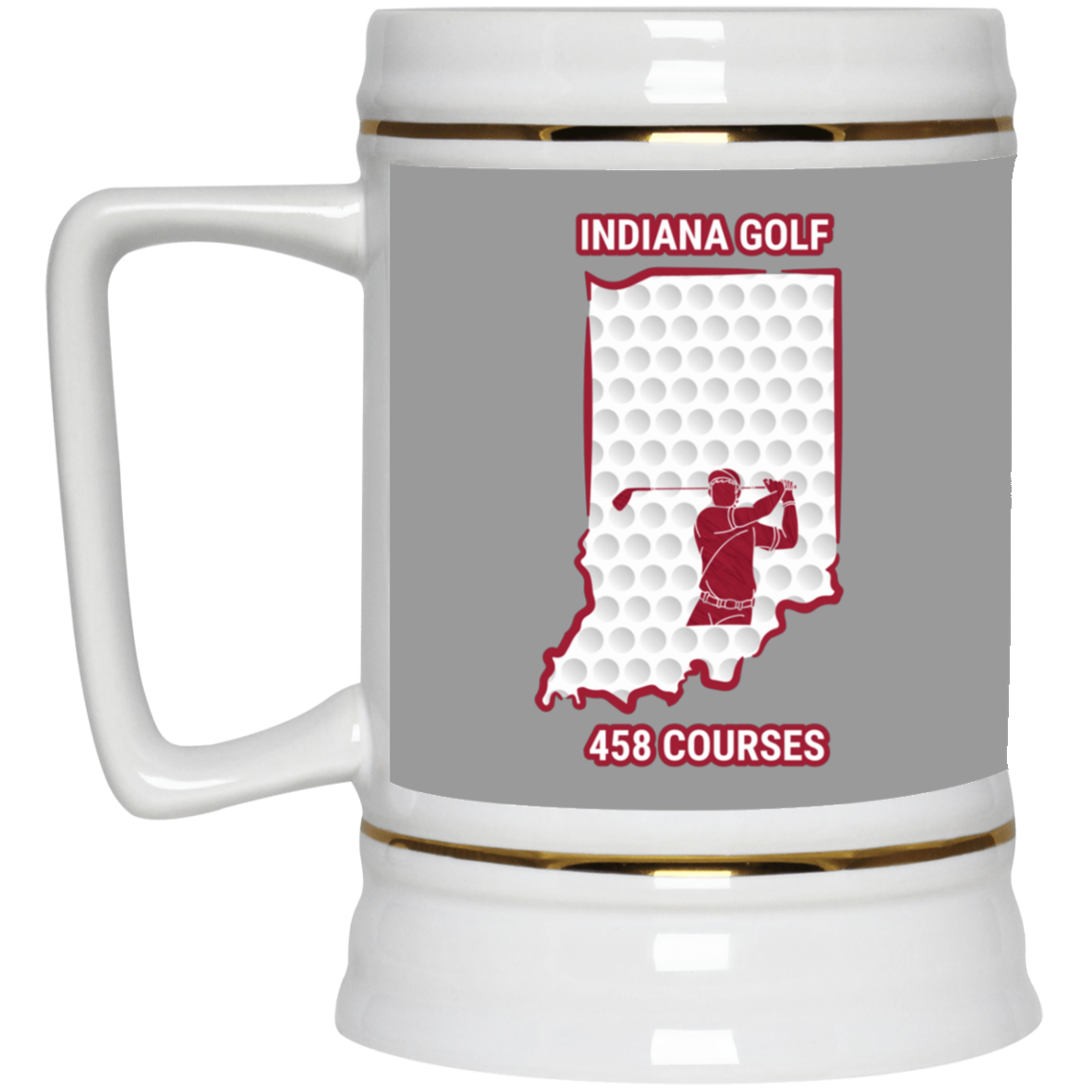 Indiana Beer Stein - Manns Golf Cave