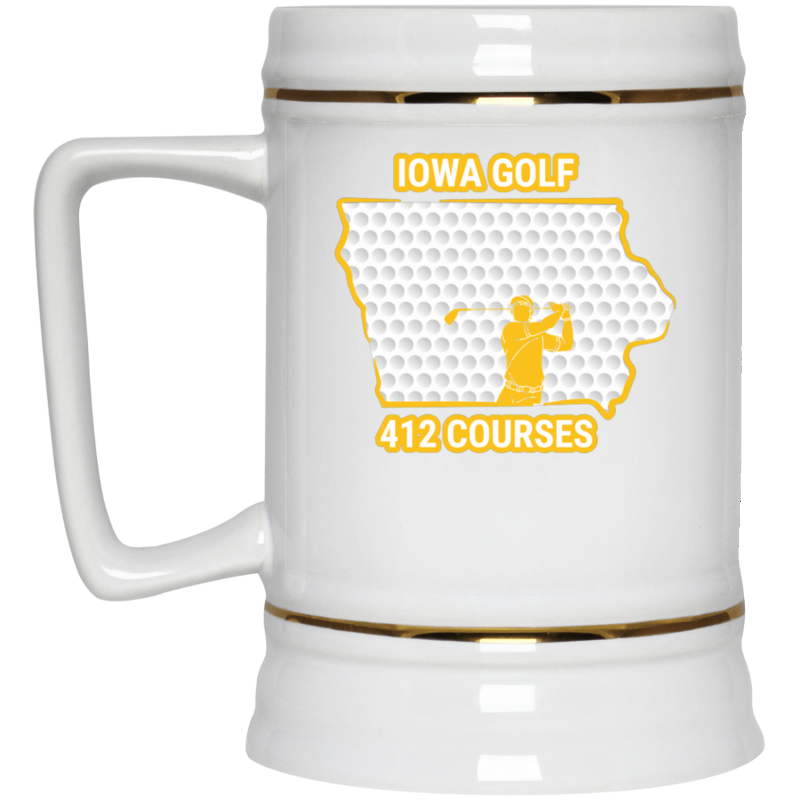 Iowa Beer Stein - Manns Golf Cave