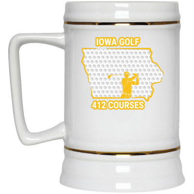 Iowa Beer Stein - Manns Golf Cave