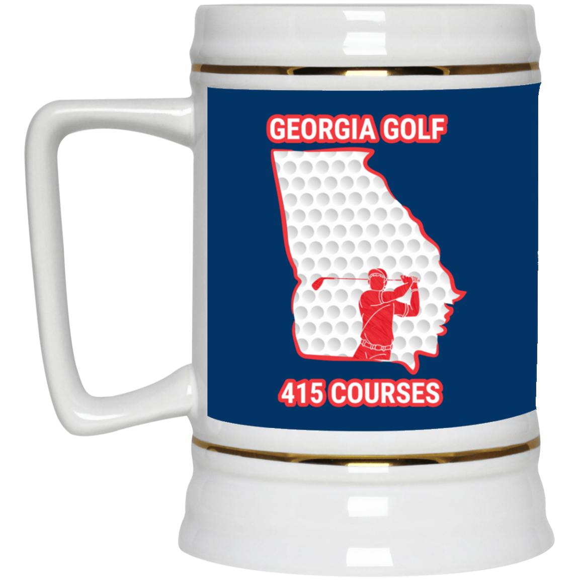 Georgia Beer Stein - Manns Golf Cave