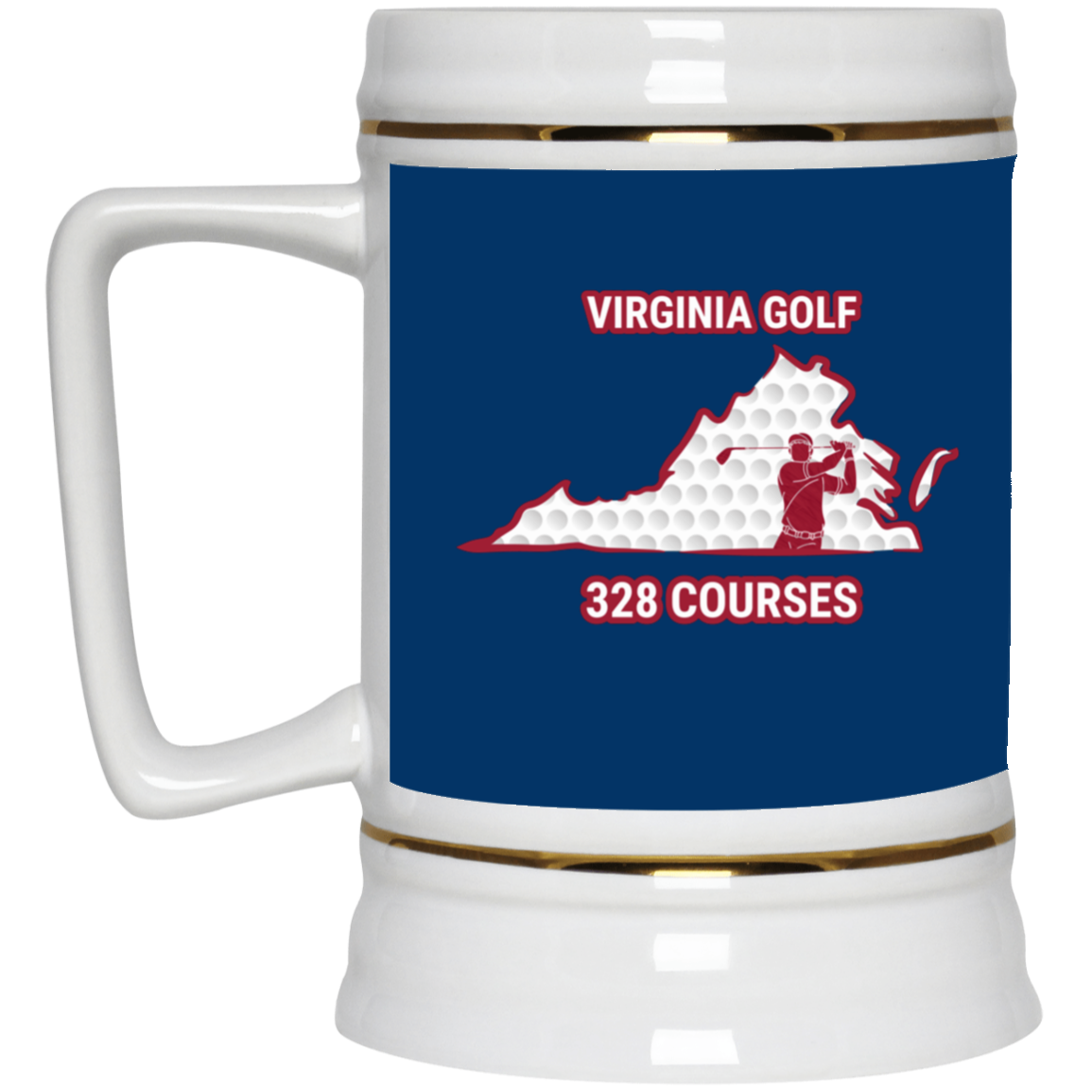 Virginia Beer Stein - Manns Golf Cave