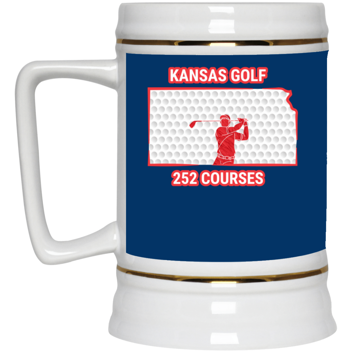 Kansas Beer Stein - Manns Golf Cave