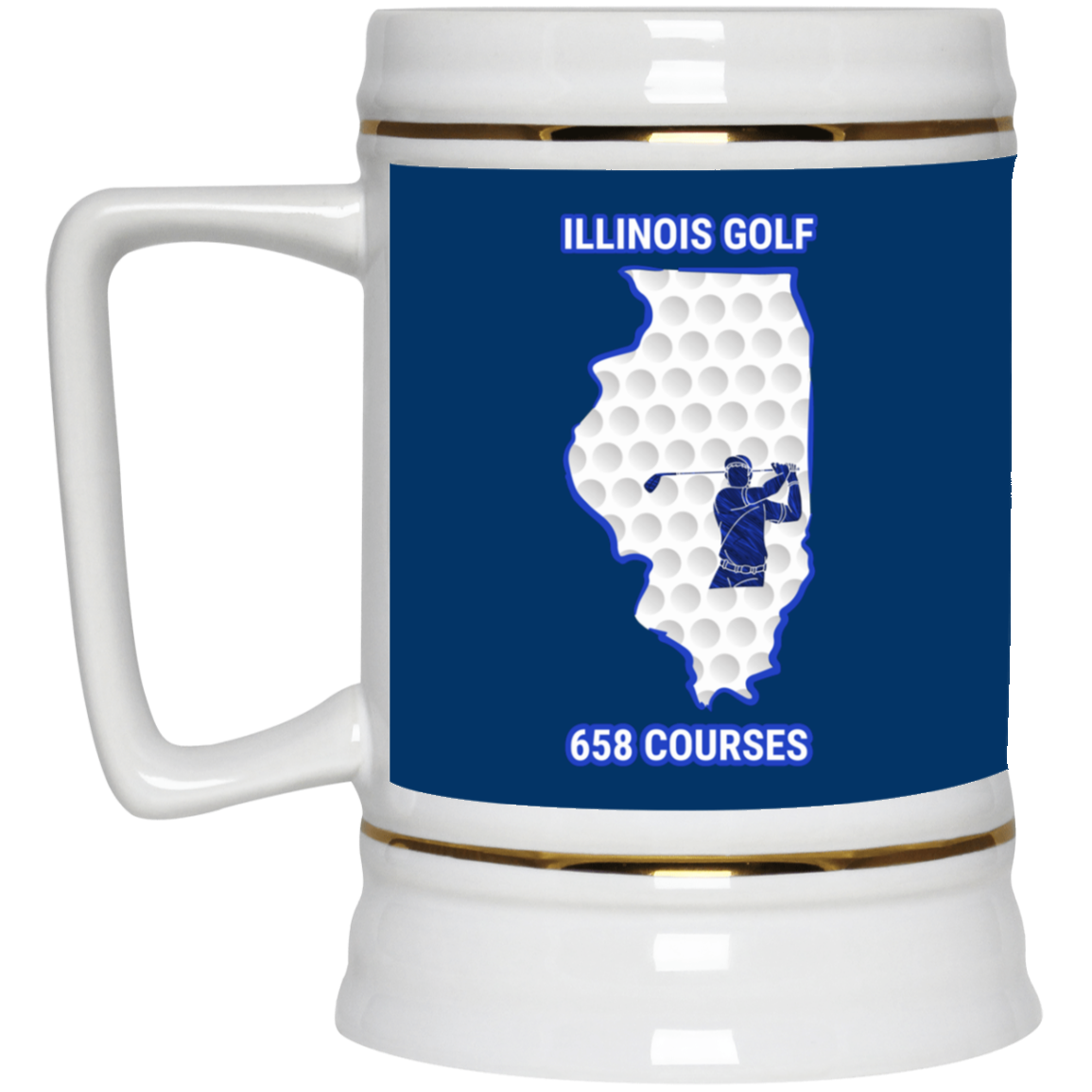 Illinois Beer Stein - Manns Golf Cave