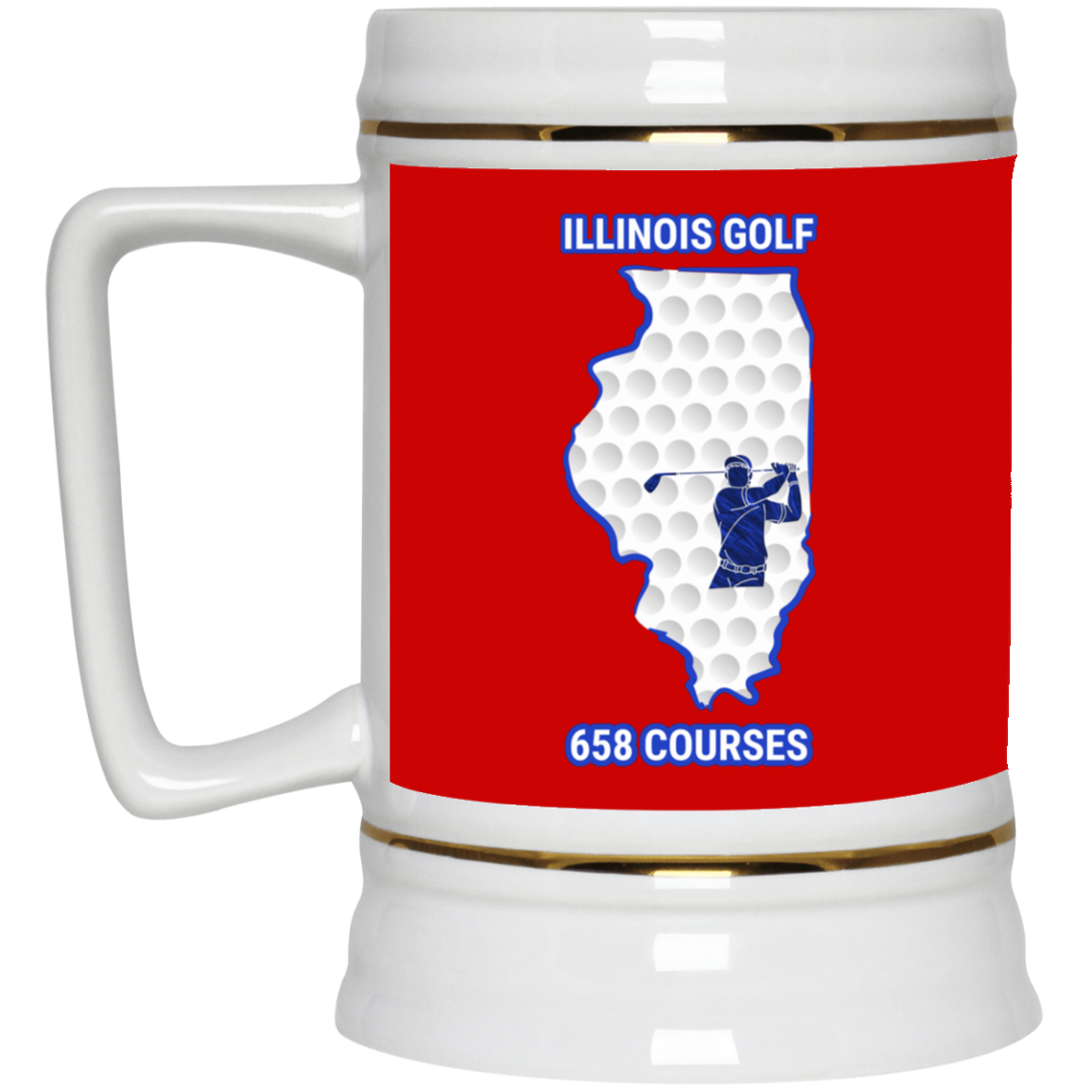 Illinois Beer Stein - Manns Golf Cave