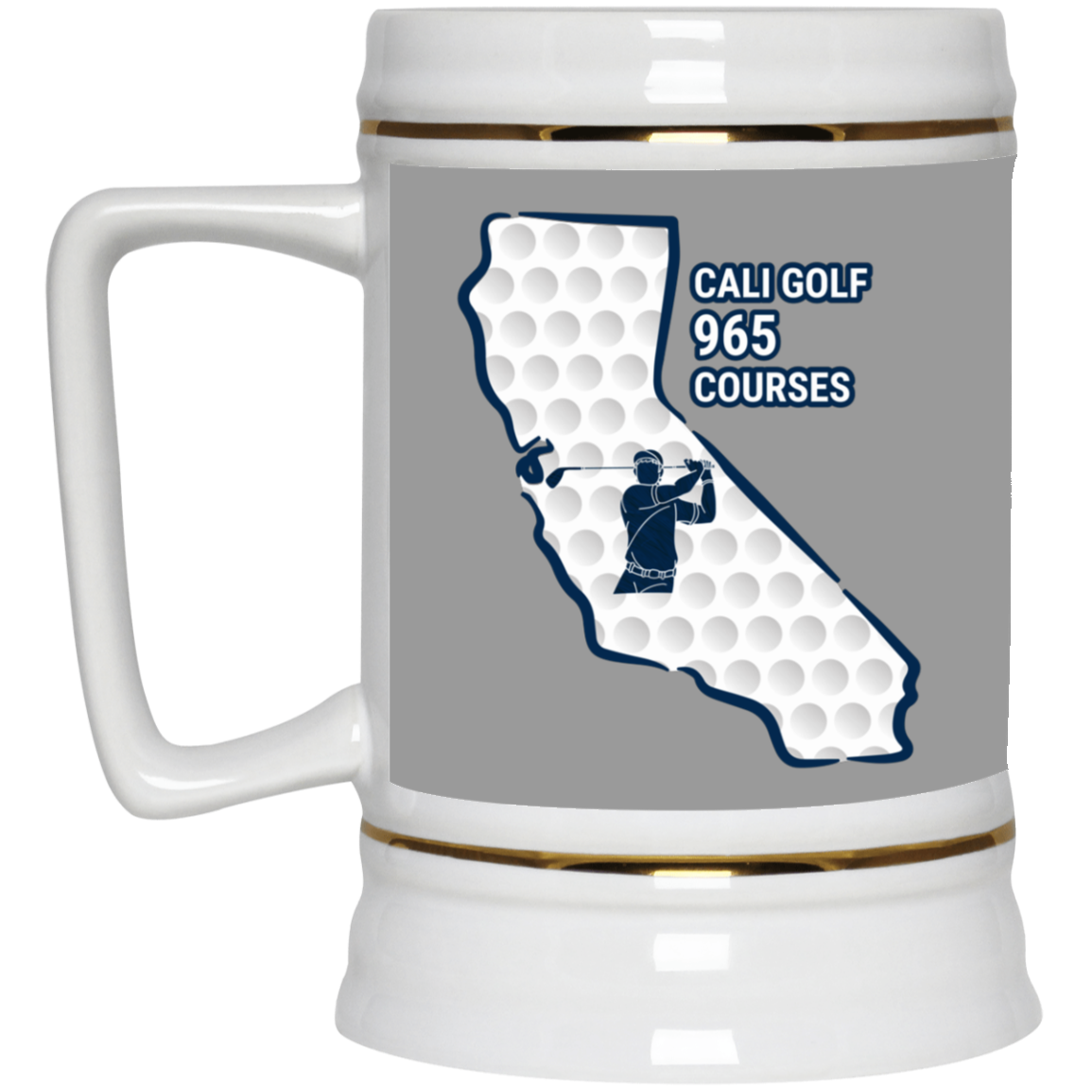 California Beer Stein - Manns Golf Cave