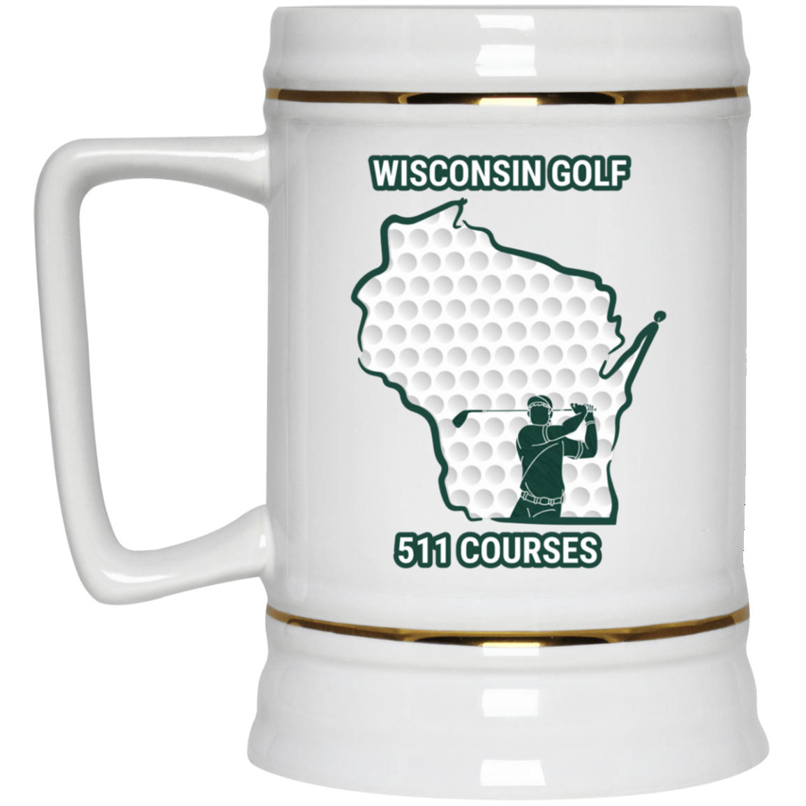 Wisconsin Beer Stein - Manns Golf Cave