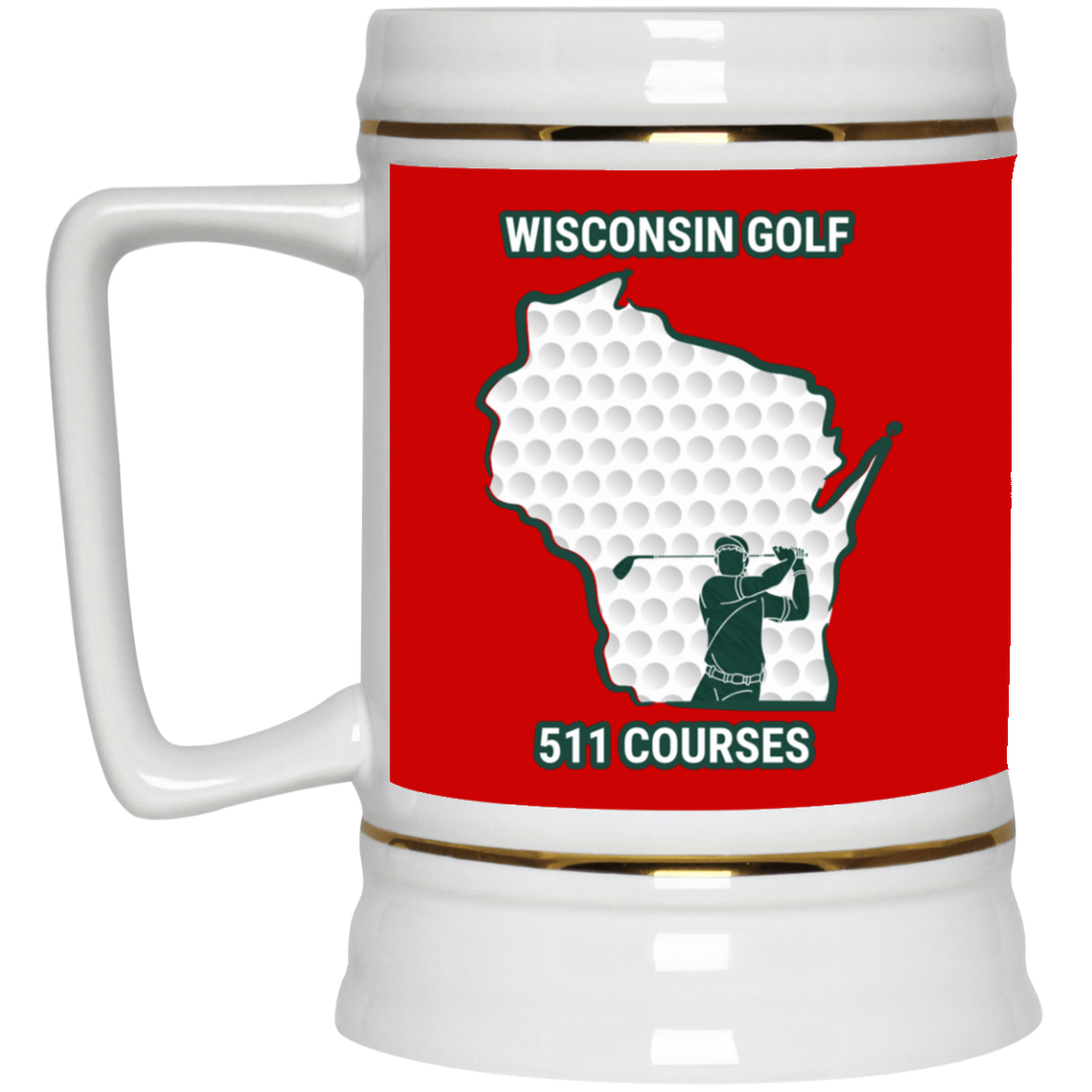 Wisconsin Beer Stein - Manns Golf Cave