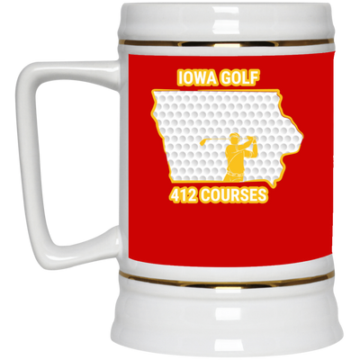 Iowa Beer Stein - Manns Golf Cave