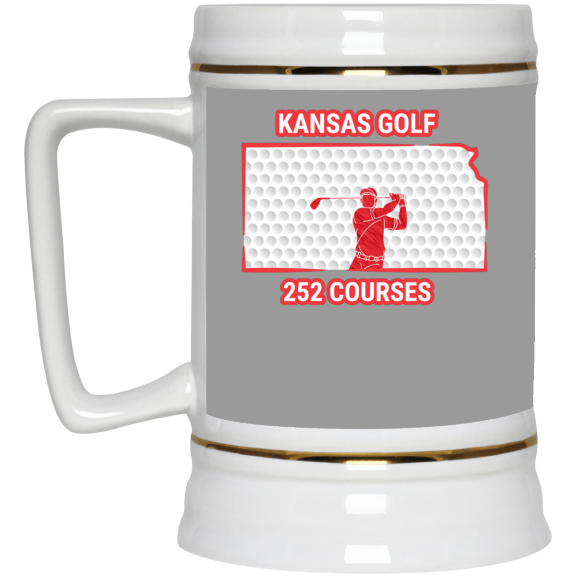 Kansas Beer Stein - Manns Golf Cave