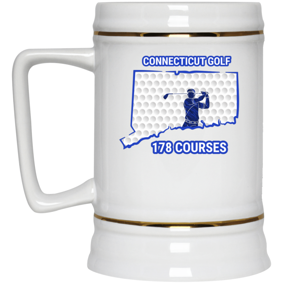 Connecticut Beer Stein - Manns Golf Cave