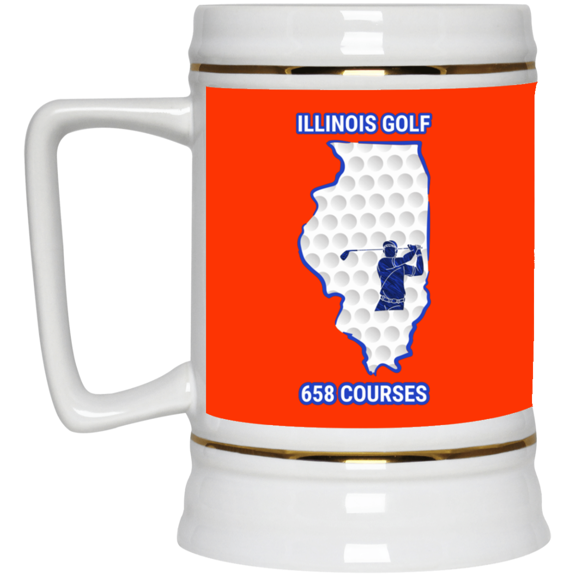 Illinois Beer Stein - Manns Golf Cave