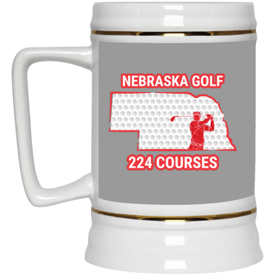 Nebraska Beer Stein - Manns Golf Cave