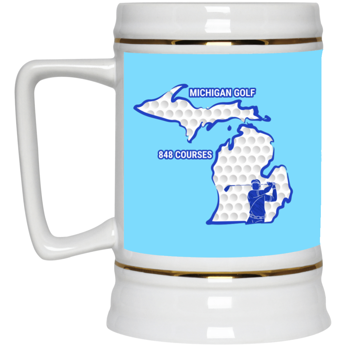 Michigan Beer Stein - Manns Golf Cave