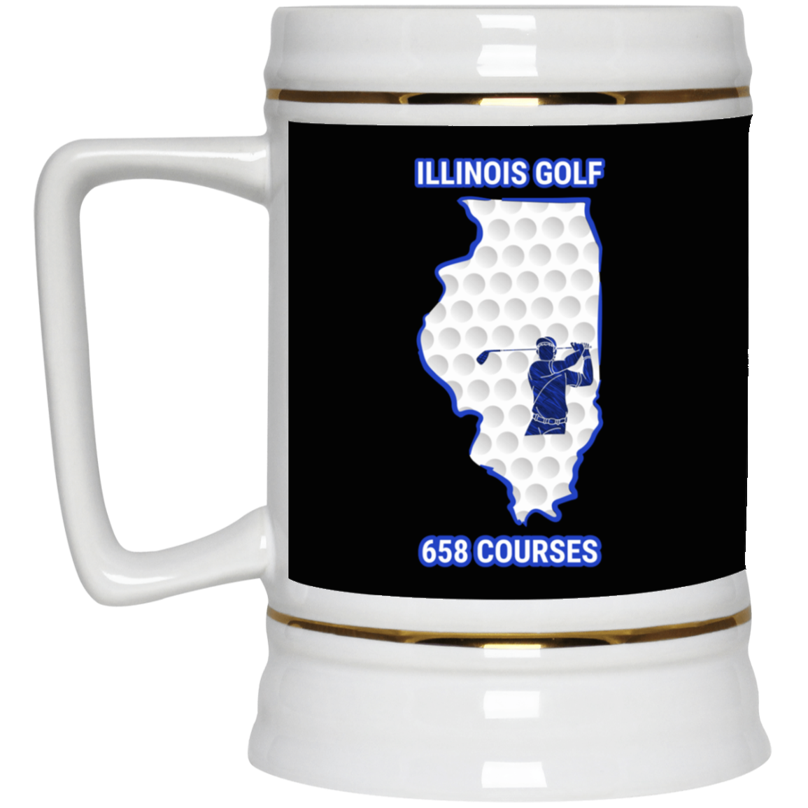 Illinois Beer Stein - Manns Golf Cave