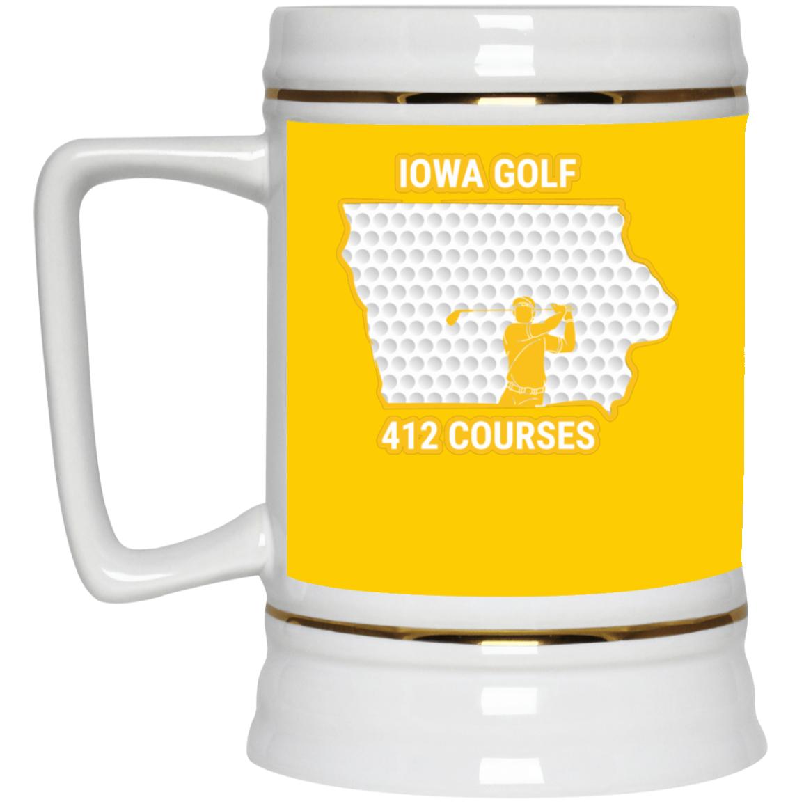 Iowa Beer Stein - Manns Golf Cave