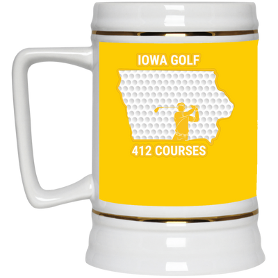 Iowa Beer Stein - Manns Golf Cave