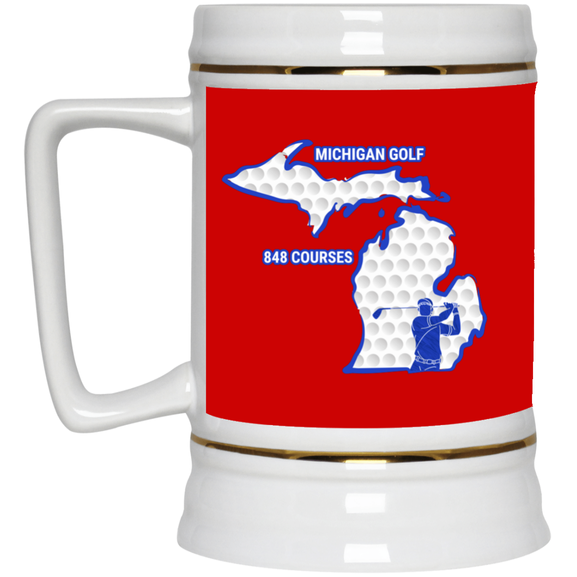 Michigan Beer Stein - Manns Golf Cave