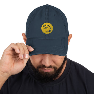 Michigan Distressed Dad Hat