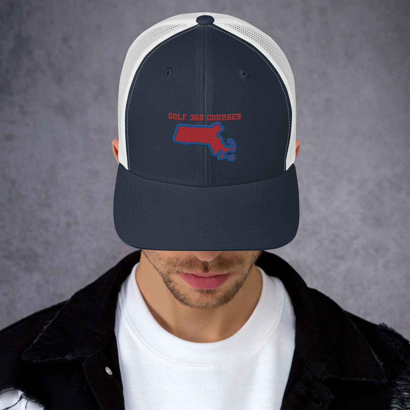 Massachusetts Snapback Trucker Hat