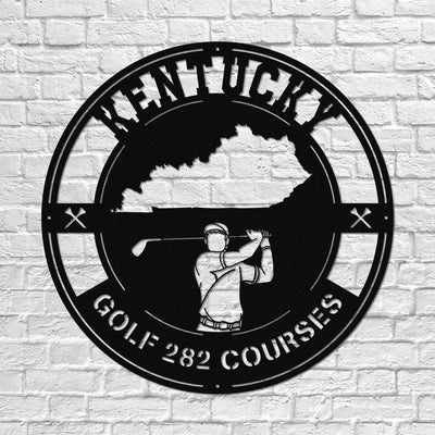 Kentucky Golf Metal Art Manns Golf Cave Wall Art