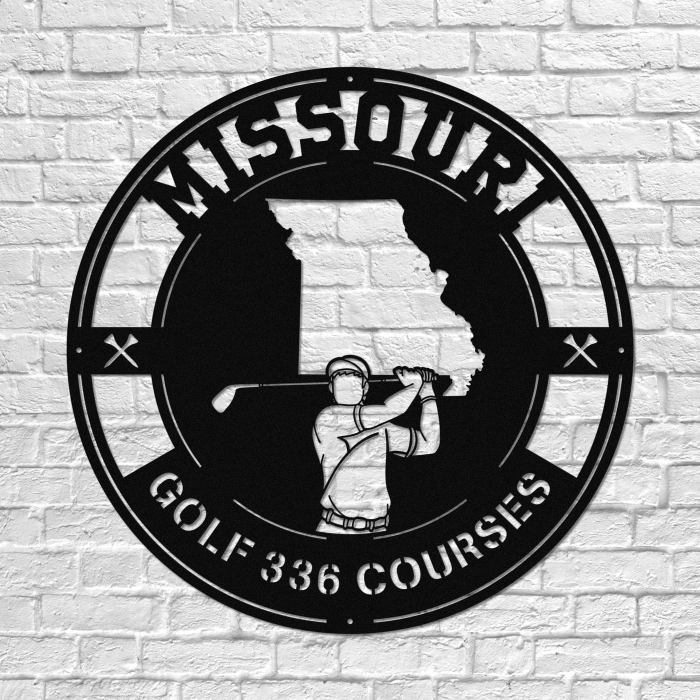 Missouri Golf Metal Art Manns Golf Cave Wall Art