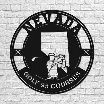 Nevada Golf Metal Art Manns Golf Cave Wall Art